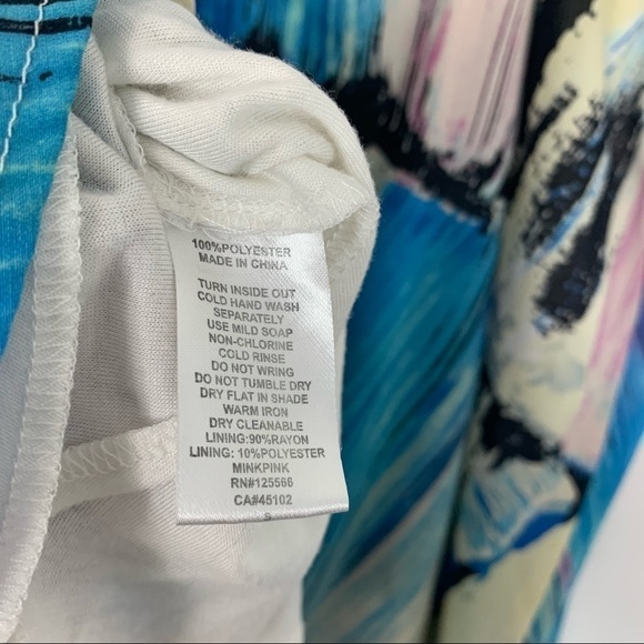 Minkpink Watercolor Print Swing Mini Dress Size Small - Picture 7 of 8